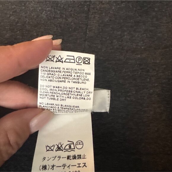 Max Mara Grey Wool Blend Pleated Pencil Skirt Womens Size 8 - Picture 4 of 6